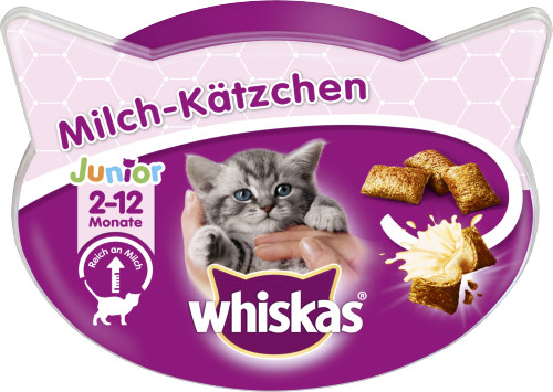 Whiskas σνακ γάλακτος για Γατάκια από 2 μηνών. Συσκευασία 55γρ