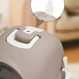 Τουαλέτα γάτας θάλαμος με συρτάρι στο κάτω μέρος. 52x42x38,5cm. Διάφανη πόρτα και λαβή