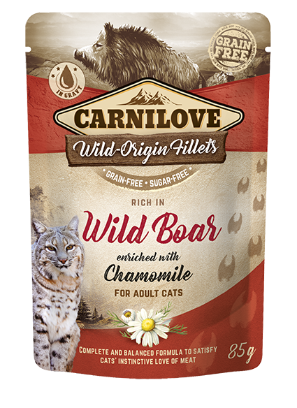 Carnilove® Για Γάτες Σακουλάκια Αγριόχοιρου εμπλουτισμένα με Χαμομήλι