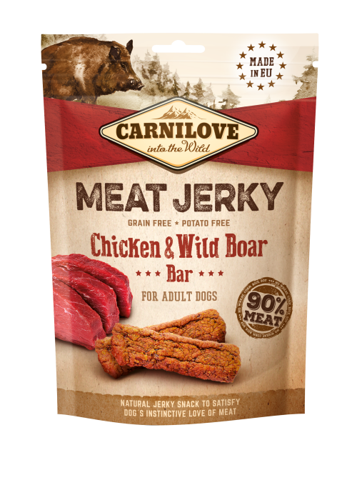 Carnilove® Σνακ για Σκύλους Meat Jerky Κοτόπουλο & Αγριόχοιρος (μπάρα)