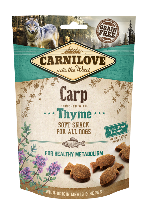Carnilove® Σνακ για Σκύλους Μαλακό. Κυπρίνος & Θυμάρι