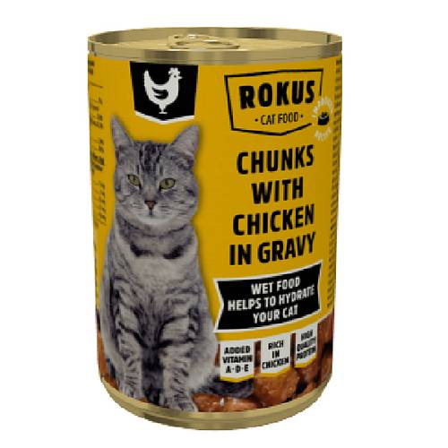 Κονσέρβα Κοτόπουλο Rokus για Γάτες