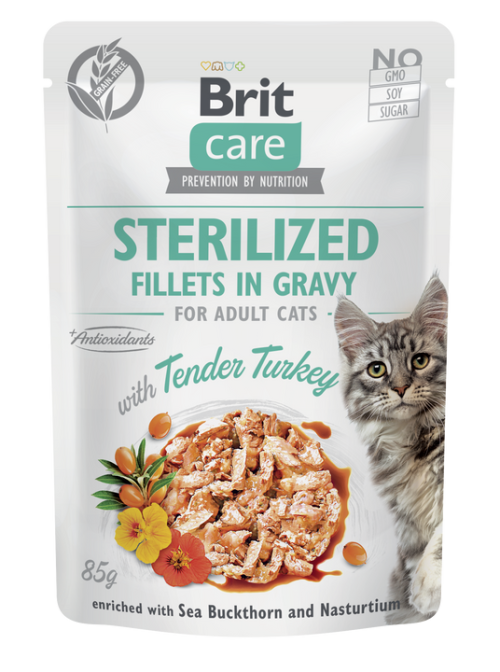 Brit Care® Cat Pouches Fillets In Gravy Sterilized Turkey