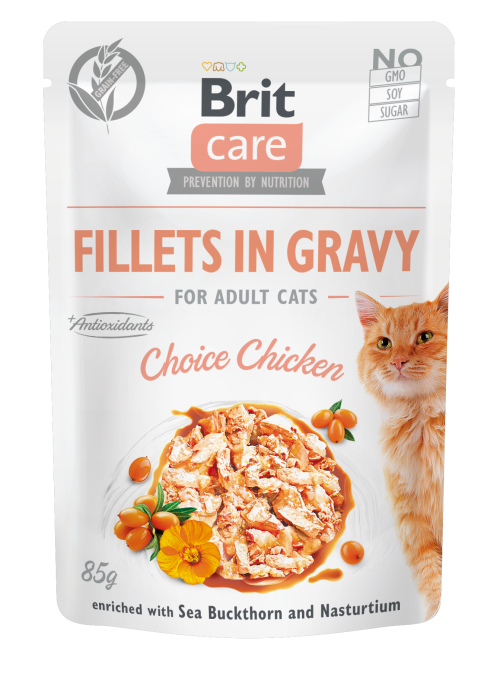 Brit Care® Cat Pouches Fillets In Gravy Chicken