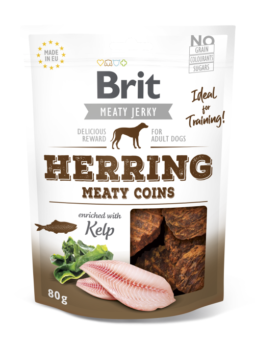 Brit® Dog Snack Jerky Meaty Coins Herring