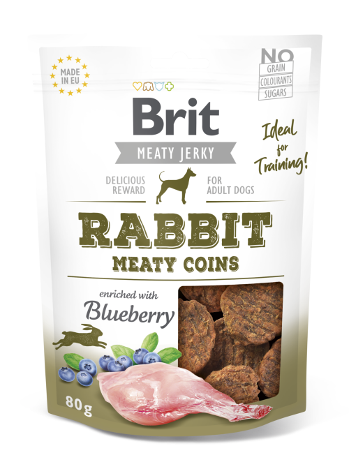 Brit® Dog Snack Jerky Meaty Coins Rabbit