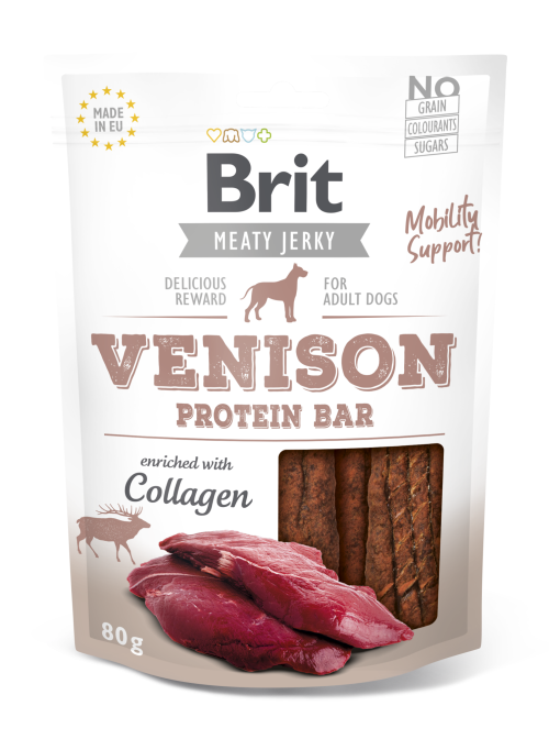 Brit® Dog Snack Jerky Protein Bar Venison