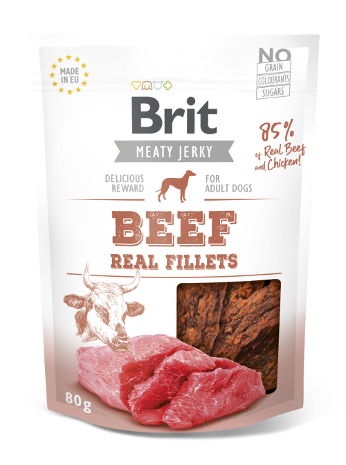 Brit® Dog Snack Jerky Real Fillets Beef