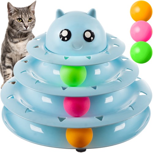 Παιχνίδι για γάτες - πύργος με μπάλες Purlov 24x24x19 cm