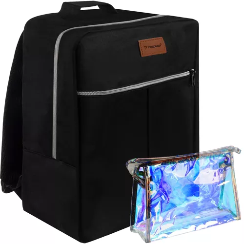 Σακίδιο πλάτης Trizand Backpack 38x24x18cm + τσαντάκι καλλυντικών. Αδιάβροχο. Ιδανικό για χειραποσκευή.