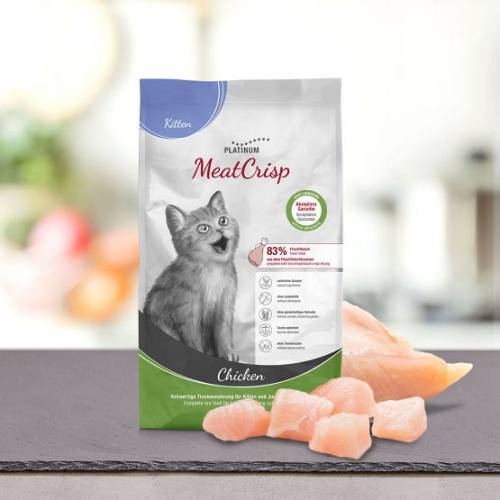 Platinum Meatcrisp Kitten Chicken Αποξηραμένη Ξηρά Τροφή για Γατάκια με 83% Φρέσκο Κοτόπουλο