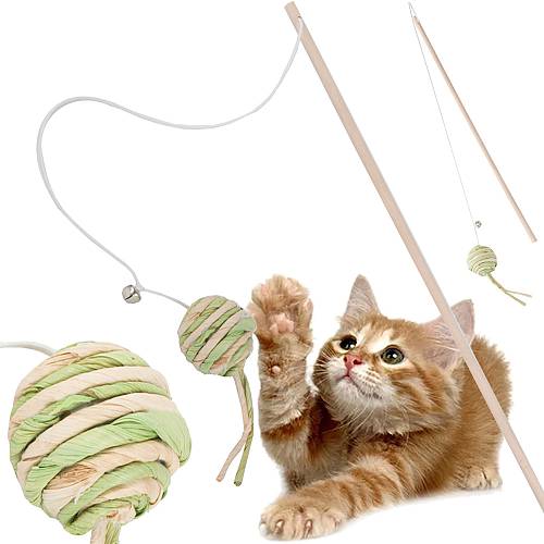 Παιχνίδι για γάτες. Ψάρεμα - πολύχρωμη και ανθεκτική μπάλα κουδουνίστρα