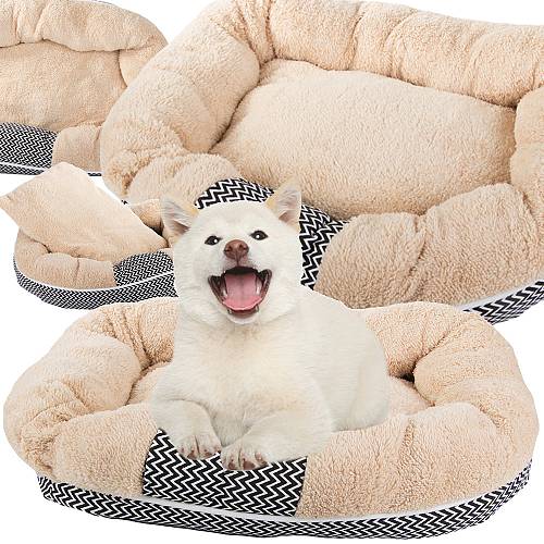Plush dog playpen Μαλακό Κρεβάτι Κατοικιδίων 60x50 cm Με Αφαιρούμενο Μαξιλάρι. Άνετο, Ζεστό, Κομψό