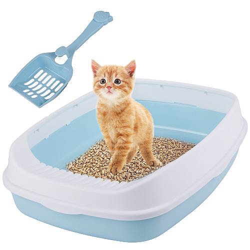 Ανοιχτό δοχείο υγιεινής για Γάτες (τουαλέτα γάτας) με φτυαράκι