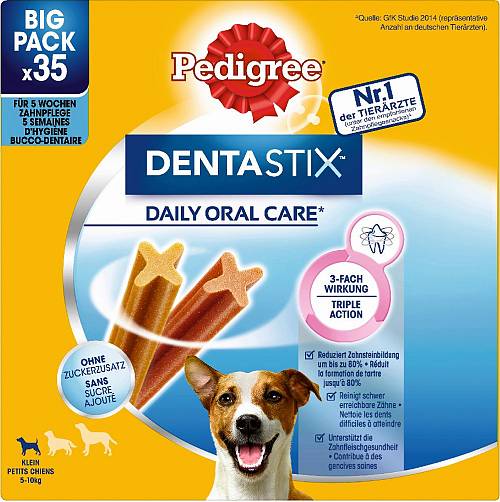 Pedigree dentastix για μικρούς σκύλους (5-10kg). Kουτί με 35 sticks. 550g.