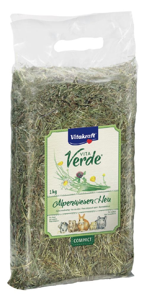 Vitakraft verde alpine meadow hay σανό για κουνέλια. 1kg με ποικιλία από βότανα και χόρτα.