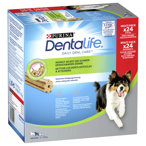 Purina Dentalife Medium Οδοντικό σνακ Σκύλου Πακέτο 8Χ69g (24 στικς συνολικά)