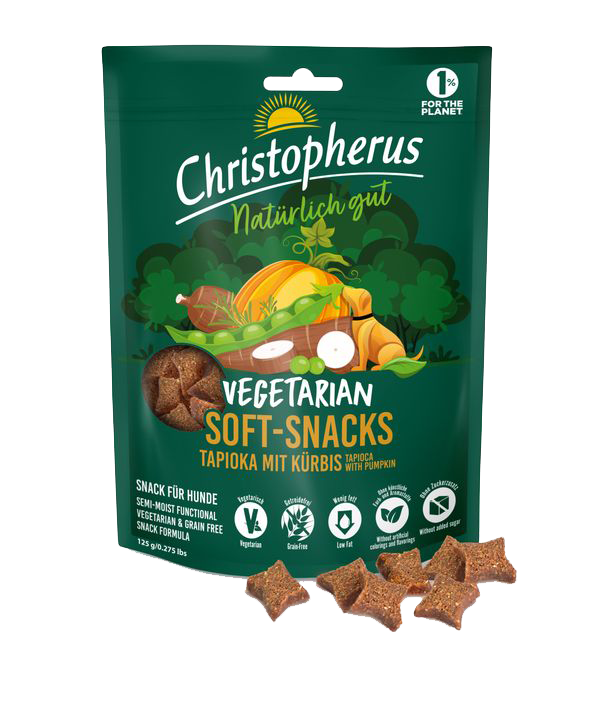 Christopherus® Dog Semi-moist Snack Vegetarian Tapioca with Pumpkin